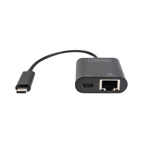 DIGITUS DN-3027 - Network adapter - USB-C - Gigabit Ethernet + USB-C - 1