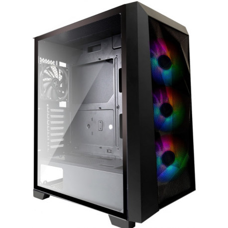 Xilence Performance A + X712.RGB - Mid tower - ATX - windowed side panel (tempered glass) - no power supply (ATX) - black - 1