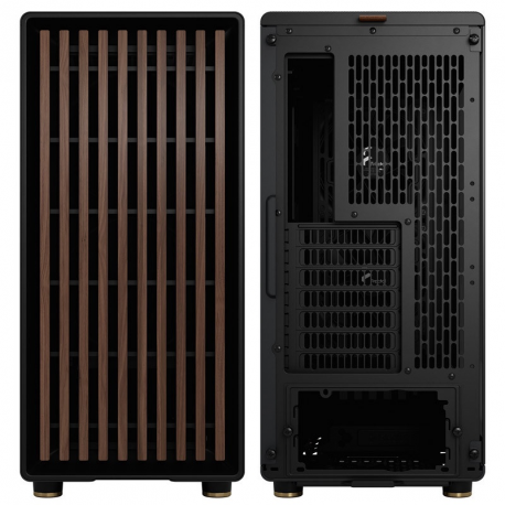 Fractal Design North - Mid tower - ATX - windowed side panel (tinted glass) - no power supply (ATX) - charcoal black - USB / Audio - 2