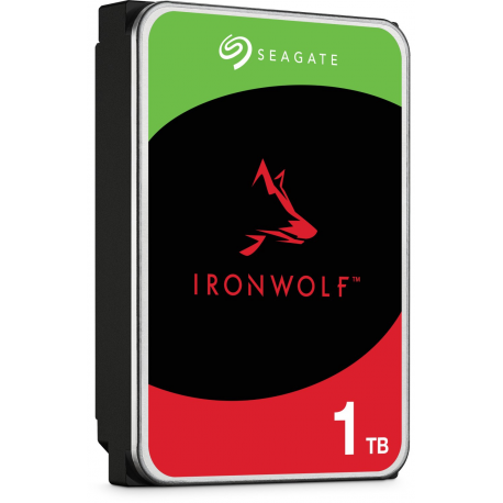 Seagate IronWolf ST1000VN008 - Hard drive - 1 TB - internal - 3.5" - SATA 6Gb / s - 5400 rpm - buffer: 256 MB - 1
