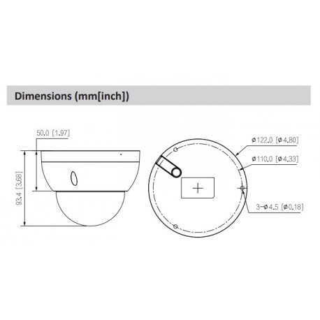 Dahua WizSense 2 Series IPC-HDBW2441R-ZAS - Network surveillance camera - dome - outdoor - dustproof  /  waterproof - colour (Day&Night) - 4 MP - 2688 x 1520 - 720p, 1080p - f14 mount - fixed iris - vari-focal - audio - LAN 10 / 100 - MJPEG, H.264, H.265, H.265+, H.264+, H.264B, H.264H - DC 12 V  /  PoE - 2