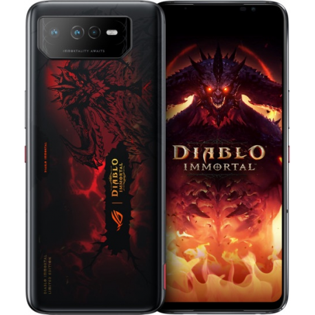 ASUS ROG Phone 6 - Diablo Immortal Edition - 5G smartphone - dual-SIM - RAM 16 GB  /  Internal Memory 512 GB - OLED display - 6.78" - 2448 x 1080 pixels (165 Hz) - 3x rear cameras 50 MP, 13 MP, 5 MP - front camera 12 MP - hellfire red - 1