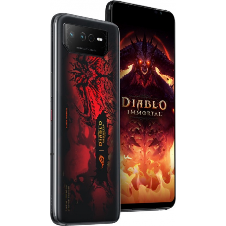 ASUS ROG Phone 6 - Diablo Immortal Edition - 5G smartphone - dual-SIM - RAM 16 GB  /  Internal Memory 512 GB - OLED display - 6.78" - 2448 x 1080 pixels (165 Hz) - 3x rear cameras 50 MP, 13 MP, 5 MP - front camera 12 MP - hellfire red - 4