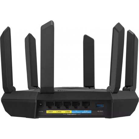 ASUS RT-AXE7800 - Wireless router - 4-port switch - GigE, 2.5 GigE, 802.11ax (Wi-Fi 6E) - WAN ports: 2 - 802.11a / b / g / n / ac / ax (Wi-Fi 6E) - Multi-Band - 5