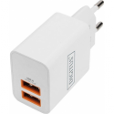 Digitus - Power adapter - 15.5 Watt - 3.1 A - PD 3.0 (2 x USB) - white