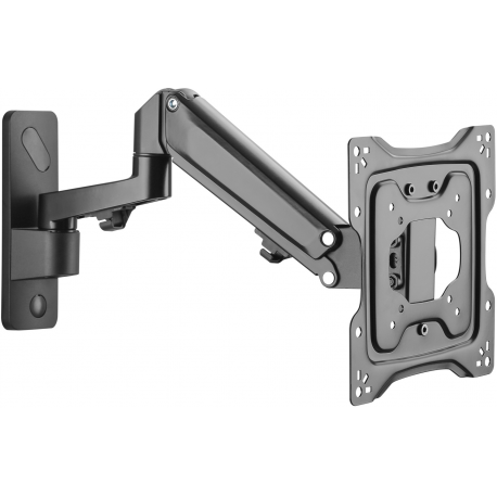 DIGITUS - Mounting kit (wall mount) - for LCD display/ curved LCD display - gas spring, swivel arm - plastic, aluminium, steel - matte black - screen size: 17"-43" - 1