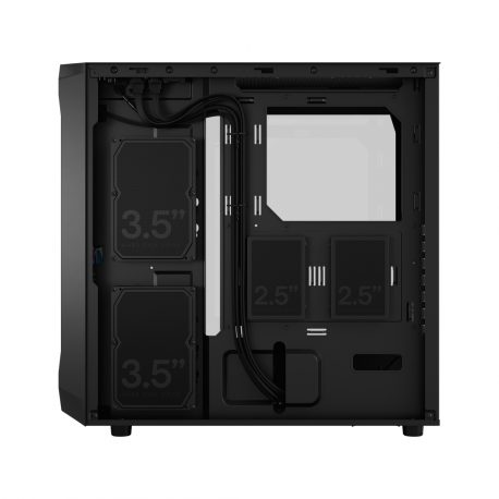 Fractal Design Focus 2 RGB - Tower - ATX - windowed side panel (tempered glass) - no power supply (ATX) - black TG clear tint - USB/Audio - 13