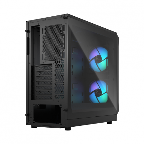 Fractal Design Focus 2 RGB - Tower - ATX - windowed side panel (tempered glass) - no power supply (ATX) - black TG clear tint - USB/Audio - 18