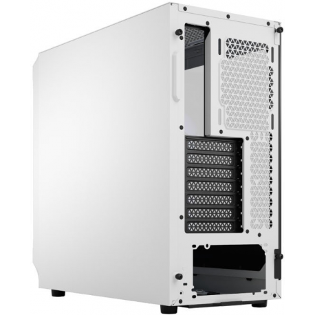 Fractal Design Focus 2 RGB - Tower - ATX - windowed side panel (tempered glass) - no power supply (ATX) - white TG clear tint - USB/Audio - 3