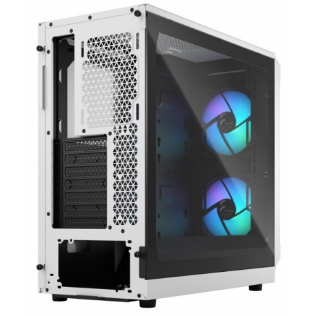 Fractal Design Focus 2 RGB - Tower - ATX - windowed side panel (tempered glass) - no power supply (ATX) - white TG clear tint - USB/Audio - 4