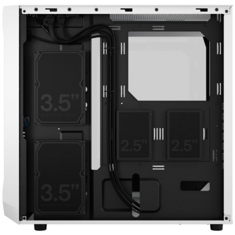 Fractal Design Focus 2 RGB - Tower - ATX - windowed side panel (tempered glass) - no power supply (ATX) - white TG clear tint - USB/Audio - 7