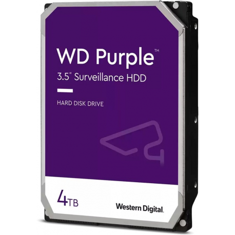 WD Purple WD43PURZ - Hard drive - 4 TB - surveillance - internal - 3.5" - SATA 6Gb/s - 5400 rpm - buffer: 256 MB - 0