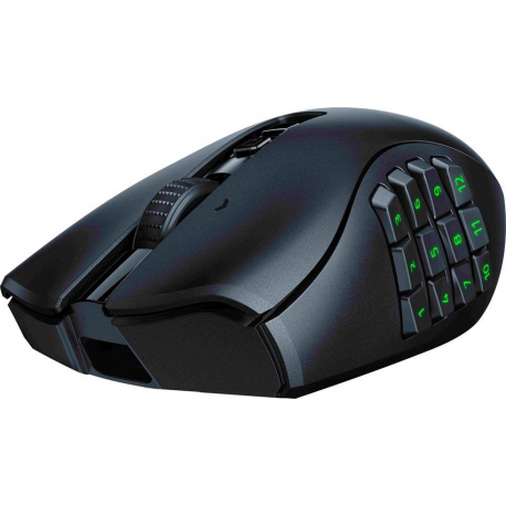Razer Naga V2 Pro - Mouse - MMO, HyperScroll Pro wheel, gaming - ergonomic - right-handed - optical - 20 buttons - wireless, wired - Bluetooth, 2.4 GHz, USB-C - 1