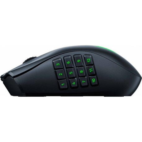 Razer Naga V2 Pro - Mouse - MMO, HyperScroll Pro wheel, gaming - ergonomic - right-handed - optical - 20 buttons - wireless, wired - Bluetooth, 2.4 GHz, USB-C - 2