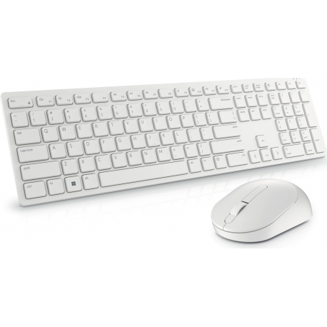 Dell Pro KM5221W - Keyboard and mouse set - wireless - 2.4 GHz - QWERTY - Russian - white - 1
