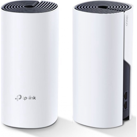 TP-Link Deco P9 - Powerline adapter (2 routers) - up to 4,000 sq.ft - mesh - GigE, HomePlug AV (HPAV) - WAN ports: 2 - 802.11a / b / g / n / ac, Bluetooth 4.2 - Dual Band - 0