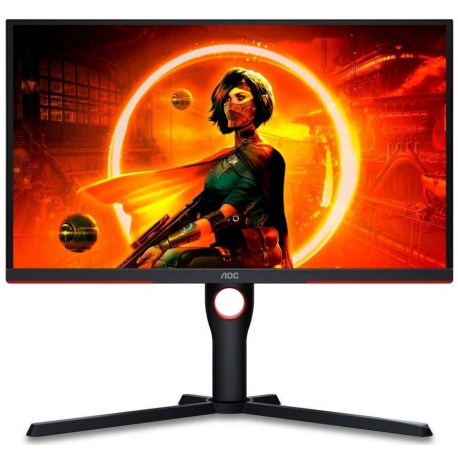 AOC Gaming 25G3ZM / BK - G3 Series - LED monitor - gaming - 25" (24.5" viewable) - 1920 x 1080 Full HD (1080p) @ 240 Hz - VA - 300 cd / m² - 3000:1 - 0.5 ms - 2xHDMI, DisplayPort - black, red - 0