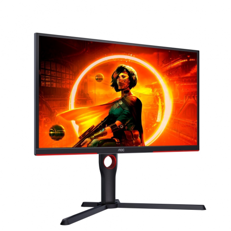 AOC Gaming 25G3ZM / BK - G3 Series - LED monitor - gaming - 25" (24.5" viewable) - 1920 x 1080 Full HD (1080p) @ 240 Hz - VA - 300 cd / m² - 3000:1 - 0.5 ms - 2xHDMI, DisplayPort - black, red - 1