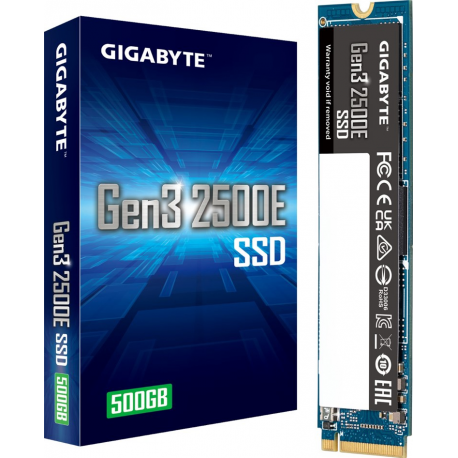 Gigabyte Gen3 2500E - SSD - 500 GB - internal - M.2 2280 - PCIe 3.0 x4 (NVMe) - 4
