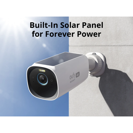 Eufy S330 eufyCam (eufyCam 3) - Network surveillance camera - outdoor - weatherproof - colour (Day&Night) - 8 MP - 3840 x 2160 - 4K - audio - wireless - Wi-Fi - with Eufy HomeBase 3 (pack of 2) - 3