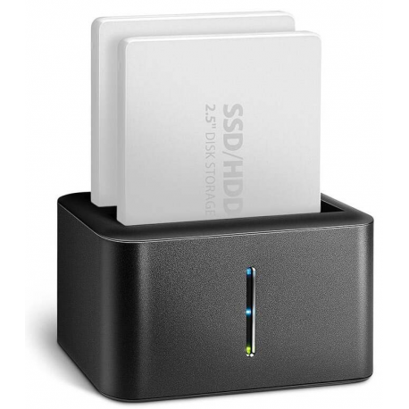 AXAGON ADSA-D25 USB 3.2 Gen 1 - 2x SATA 6G 2.5" SSD/HDD CLONE DUAL MINI dock - 0
