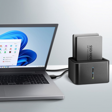 AXAGON ADSA-D25 USB 3.2 Gen 1 - 2x SATA 6G 2.5" SSD/HDD CLONE DUAL MINI dock - 2
