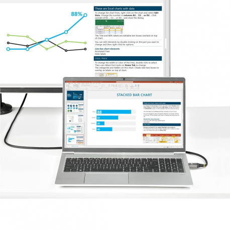 StarTech.com 20in (50cm) HDMI 2.1 Cable 8K - Certified Ultra High Speed HDMI Cable 48Gbps - 8K 60Hz / 4K 120Hz HDR10+ eARC - Ultra HD 8K HDMI Cord - Monitor / TV / Display - Flexible TPE Jacket - Ultra High Speed - HDMI cable - HDMI male to HDMI male - 50 cm - shielded - grey, black - passive, 4K120Hz support, 8K60Hz (7680 x 4320) support - 4