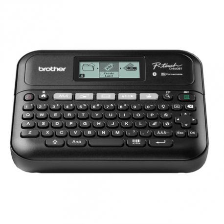 Brother P-Touch PT-D460BTVP - Labelmaker - B/W - thermal transfer - 18 mm width - 180 dpi - up to 30 mm/sec - USB 2.0, Bluetooth 5.0 - cutter - 5 line printing, print preview, mirror print, vertical print, multi-copy printing - black - 1