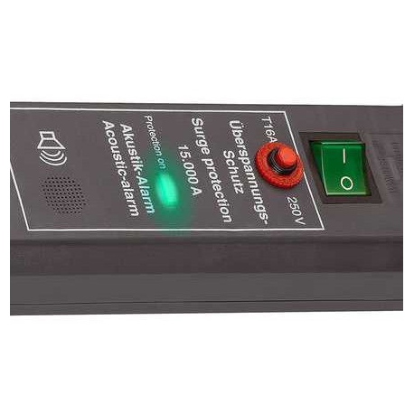 Brennenstuhl Secure-Tec - Surge protector - 3.5 kW - output connectors: 6 - anthracite - 5