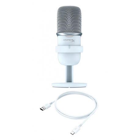 HyperX SoloCast - Microphone - USB - white - for Victus by HP Laptop 15, 16; Laptop 14, 15, 17; Pavilion x360 Laptop; Pro 290 G9 - 5