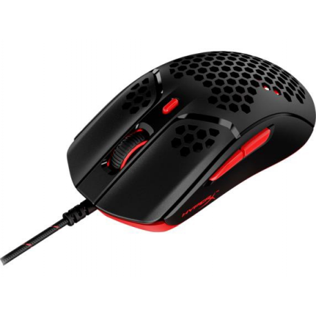 HyperX Pulsefire Haste - Mouse - optical - 6 buttons - wired - USB 2.0 - black  /  red - for Xbox One, Xbox One S, Xbox One S All-Digital Edition, Xbox One X, Xbox Series S, Xbox Series X; Sony PlayStation 4, Sony PlayStation 5 - 0