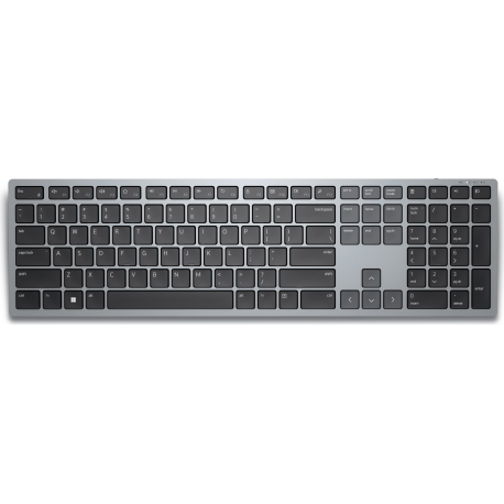 Dell Multi-Device KB700 - Keyboard - wireless - 2.4 GHz, Bluetooth 5.0 - QWERTY - US International - titan grey - with 3 years Advanced Exchange Service - 0