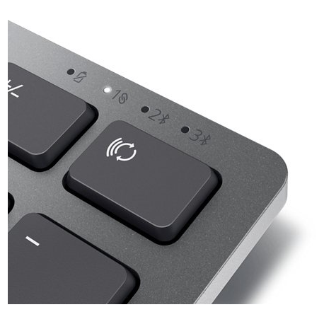 Dell Multi-Device KB700 - Keyboard - wireless - 2.4 GHz, Bluetooth 5.0 - QWERTY - US International - titan grey - with 3 years Advanced Exchange Service - 5