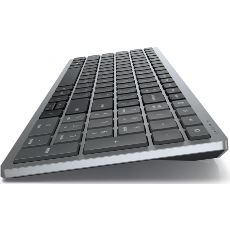 Dell Multi-Device KB740 - Keyboard - compact - wireless - 2.4 GHz, Bluetooth 5.0 - QWERTY - US International - titan grey - with 3 years Advanced Exchange Service - 2