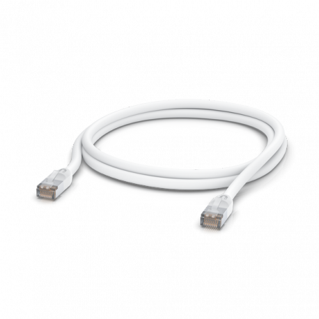 Ubiquiti UniFi - Patch cable - RJ-45 (M) to RJ-45 (M) - 2 m - 6 mm - STP - CAT 5e - molded, outdoor, stranded, rugged - white - 1