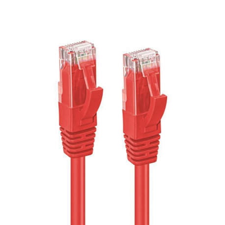 MicroConnect - Network cable - RJ-45 (M) to RJ-45 (M) - 20 cm - UTP - CAT 6 - booted, halogen-free, stranded - red - 1