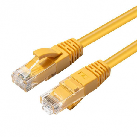 MicroConnect - Network cable - RJ-45 (M) to RJ-45 (M) - 20 cm - UTP - CAT 6 - booted, halogen-free - yellow - 0