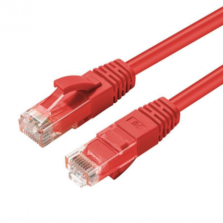 MicroConnect - Network cable - RJ-45 (M) to RJ-45 (M) - 30 cm - UTP - CAT 6 - halogen-free, stranded - red - 0