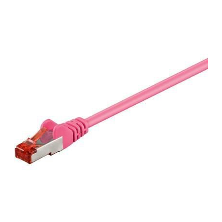 MicroConnect - Network cable - RJ-45 (M) to RJ-45 (M) - 50 cm - 6 mm - SFTP - CAT 6 - halogen-free, round, stranded - pink - 0