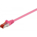 MicroConnect - Network cable - RJ-45 (M) to RJ-45 (M) - 50 cm - 6 mm - SFTP - CAT 6 - halogen-free, round, stranded - pink
