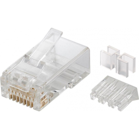MicroConnect Modular Plug - Network connector - RJ-45 (M) - unshielded - CAT 6 - solid, stranded (pack of 10) - 0