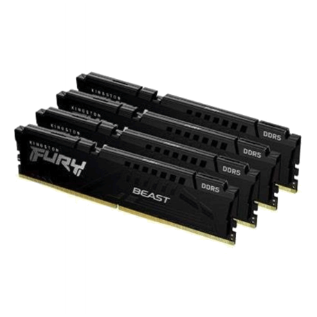 Kingston FURY Beast - DDR5 - kit - 128 GB: 4 x 32 GB - DIMM 288-pin - 5600 MHz  /  PC5-44800 - CL40 - 1.25 V - unbuffered - on-die ECC - black - 0