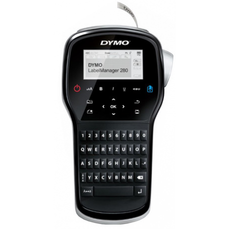 DYMO LabelMANAGER 280 - Labelmaker - B / W - thermal transfer - Roll (1.2 cm) - USB - cutter - 0