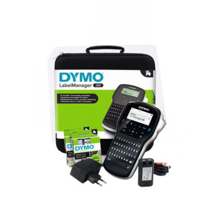DYMO LabelMANAGER 280 - Labelmaker - B / W - thermal transfer - Roll (1.2 cm) - USB - cutter - 4