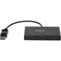 StarTech.com 3-Port MST Hub, DisplayPort to Triple HDMI Monitors, 4K 60Hz, DP 1.4 Multi-Monitor Video Adapter with 1ft (30cm) Built-in Cable, USB Powered, Windows Only - Multi-Stream Transport Hub (MST14DP123HD) - Video / audio switch - 3 x HDMI - desktop