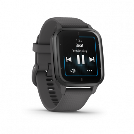 Garmin Venu Sq 2 - 40 mm - shadow grey - smart watch with band - silicone - shadow grey - wrist size: 125-190 mm - display 1.41" - Bluetooth, ANT+ - 38 g - 2