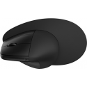 HP 925 - Vertical mouse - ergonomic - 6 buttons - wireless - 2.4 GHz, Bluetooth 5.3 - USB wireless receiver - black - 100% paper-based packaging