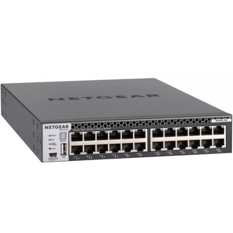 NETGEAR AV Line M4350-40X4C - Switch - L3 - Managed - 40 x 100 / 1000 / 2.5G / 5G / 10GBase-T (PoE++) + 4 x 40 / 100 Gigabit QSFP28 - front to back airflow - rack-mountable - PoE++ (196 W) - 0