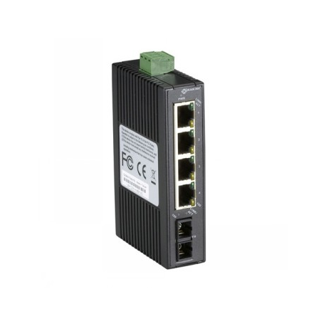 Black Box Hardened Mini Industrial - Switch - 4 x 10 / 100 - DIN rail mountable - 0