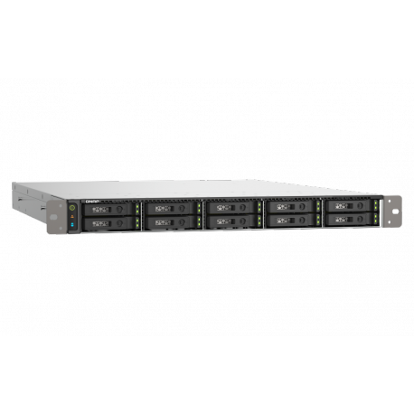 QNAP TS-h1090FU - NAS server - 10 bays - rack-mountable - SATA 6Gb / s  /  PCIe (NVMe)  /  U.2 - RAID 0, 1, 5, 6, 10, 50, JBOD, 60 - RAM 128 GB - 25 Gigabit Ethernet  /  2.5 Gigabit Ethernet - iSCSI support - 1U - 9